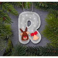 Filz Anfangsschmuck, Buchstabenschmuck, Alphabetschmuck, Weihnachtsbaumschmuck von SmilingBabyBook