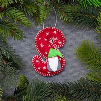 Filz Initialen Ornament Handbesticktes Weihnachtsdekor von SmilingBabyBook