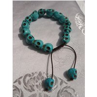 Türkis Totenkopf Handmala Mala Gebetskette Yak-Knochen Nepal Tolle Verarbeitung von SmilingTaraShop