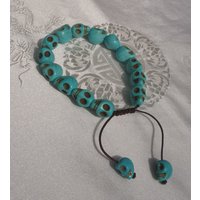 Türkis Totenkopf Handmala Mala Gebetskette Yak-Knochen Nepal Tolle Verarbeitung von SmilingTaraShop