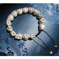 Weiße Totenkopf Handmala Mala Gebetskette Yak-Knochen Nepal Tolle Verarbeitung von SmilingTaraShop