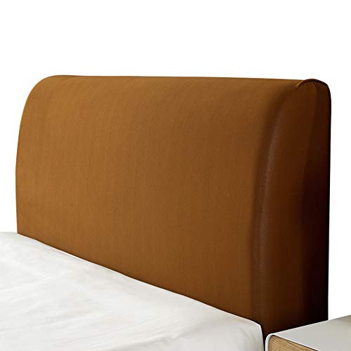 Kopfteil für Doppelbett, elastisch, Kopfschutz, elastisch, All-in-One-Bezug, mit europäischem Soft-Cover, waschbar, Kopfteil Braun 170-190 cm von Smingm