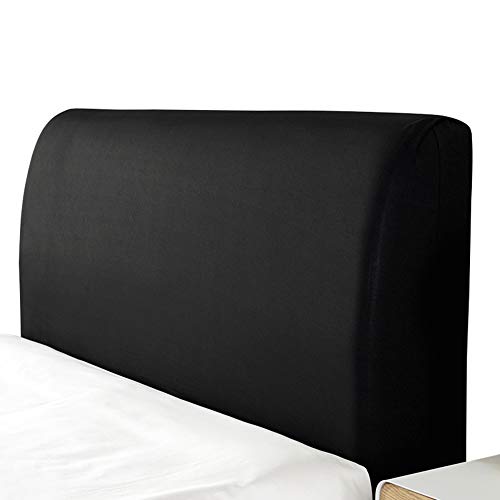 Kopfteilbezug für Doppelbett, elastisch, Kopfschutz, elastischer All-in-One-Bezug, Schwarz 190-210 cm von Smingm