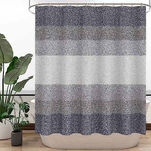 smiry Duschvorhang aus Polyester, Wasserdicht Anti-Schimmel Shower Curtains, Maschinenwaschbar Schnelltrocknend Duschvorhänge für Dusche und Badewanne, 180 x 180 cm, Grau von smiry