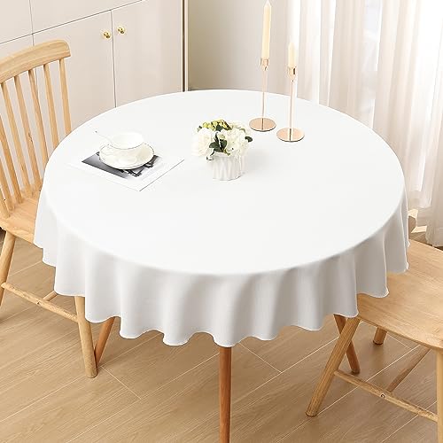 smiry Leinenoptik Tischdecke Abwaschbar Lotuseffekt Tischtuch Leinendecke Wasserabweisend Tafeldecke Tischwäsche Fleckschutz, Rund 140cm, Weiß smiry Leinenoptik Tischdecke Abwaschbar Lotuseffekt Tischtuch Leinendecke Wasserabweisend Tafeldecke Tischwäsche Fleckschutz, Rund 140cm, Weiß von smiry