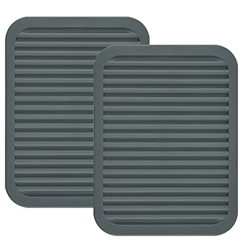 Smithcraft Lucky Plus Silikon-Gummiuntersetzer für heiße Pfannen und Töpfe, hitzebeständige Tisch-Abtropfmatte oder Platzsets, 2er-Pack, Größe: 22,9 x 30,5 cm, Farbe: Grau, Form: rechteckig Smithcraft Lucky Plus Silikon-Gummiuntersetzer für heiße Pfannen und Töpfe, hitzebeständige Tisch-Abtropfmatte oder Platzsets, 2er-Pack, Größe: 22,9 x 30,5 cm, Farbe: Grau, Form: rechteckig von Smithcraft