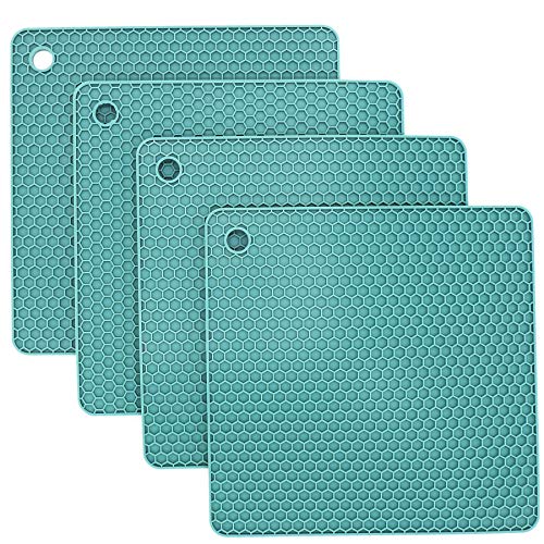 Smithcraft Silikon-Untersetzer für heiße Gerichte, Töpfe und Pfannen, heiße Pads für Küche, blaugrüne Silikon-Topflappen, Matten für Küche, Quarz-Theke, hitzebeständige Matte, flexibler Smithcraft Silikon-Untersetzer für heiße Gerichte, Töpfe und Pfannen, heiße Pads für Küche, blaugrüne Silikon-Topflappen, Matten für Küche, Quarz-Theke, hitzebeständige Matte, flexibler von Smithcraft