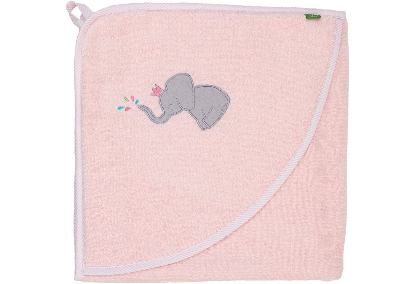 Smithy Kapuzenhandtuch Pastellflausch Elefant Frottee, 100% Baumwolle, 100 x 100 cm von Smithy