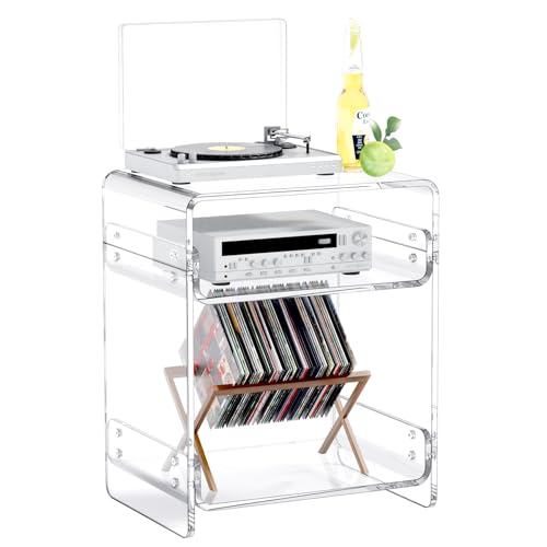 Schallplattenspielertisch aus Acryl mit Ablagefach – Schlanke Nachttischaufbewahrung mit robustem Design, perfekt für Schlafzimmer, Wohnzimmer oder moderne Innenräume – ideal als Nachttisch oder Schallplattenspielertisch aus Acryl mit Ablagefach – Schlanke Nachttischaufbewahrung mit robustem Design, perfekt für Schlafzimmer, Wohnzimmer oder moderne Innenräume – ideal als Nachttisch oder von Smitten.Life