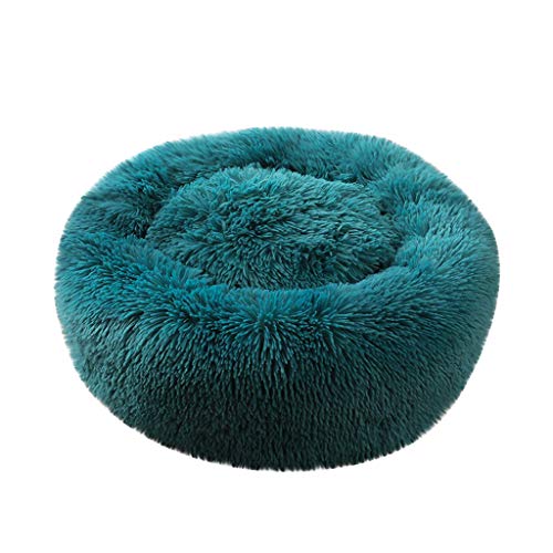 Smniao Hundebetten Plüsch Haustierbett Hundesofa Katzensofa Schlafplatz für Katzen Weicher Waschbar Katzenbett Hunde Mat (XL:Durchmesser 60cm, Grün) von Smniao