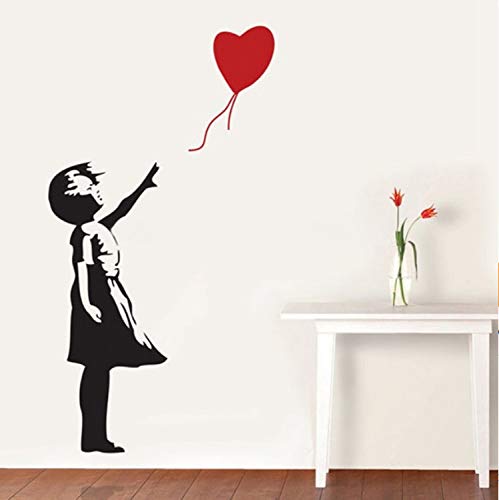 Smntt Banksy Wandtattoo, Ballon Mädchen Inspiriert - Banksy Vinyl Wandkunst Aufkleber von Smntt