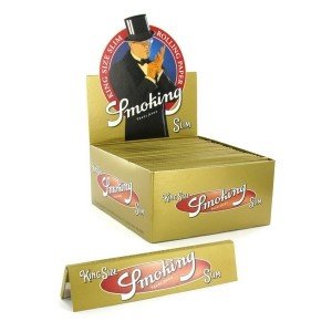 50 Stk. Smoking Gold - King Size Slim - 33 Blättchen - Papers von Smoking