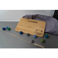 Frühstücksbrettchen Namen Individuell | Tiermotiv Brettchen Personalisiert Graviert Geschenk Kinder Schneidebrett Frühstücksbrett von Smoegen
