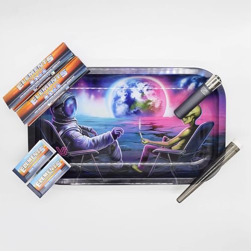 Blunt Orbit Large Rolling Tray Set - Mischeschale Stoner Kit/Kiffer Box mit Clipper, Longpapers, Filter Tips und Joint Tube - perfektes Kiffergeschenk! Blunt Orbit Large Rolling Tray Set - Mischeschale Stoner Kit/Kiffer Box mit Clipper, Longpapers, Filter Tips und Joint Tube - perfektes Kiffergeschenk! von Smokerhontas