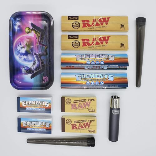 Blunt Orbit Metalldose Box mit Rolling Tray Stoner Set/Kiffer Kit mit Clipper, Longpapers, Filtertips und Joint Tubes - perfektes Kiffergeschenk! Blunt Orbit Metalldose Box mit Rolling Tray Stoner Set/Kiffer Kit mit Clipper, Longpapers, Filtertips und Joint Tubes - perfektes Kiffergeschenk! von Smokerhontas