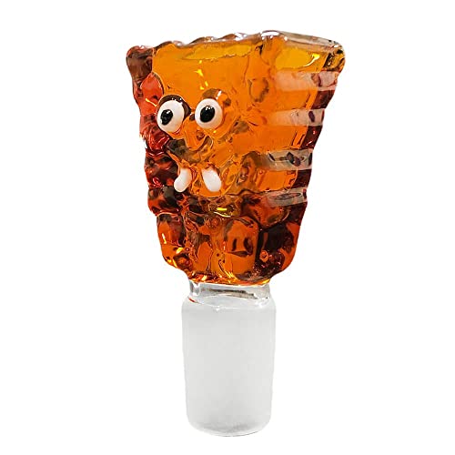 Bong Kopf Sponge aus Glas/Kleiner Durchlass - Lustiger Schwamm Glaskopf für Bong & Wasserpfeife - SG: 18,8 mm (Orange) von Smokerhontas