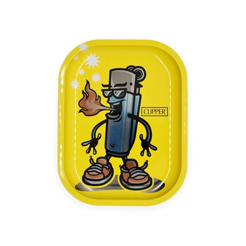 Smokerhontas Clipper Character Rolling Tray small - Drehtablett/Mischeschale/Bröselschale/Rolltablett/Drehunterlage - 18 x 14 x 1,5 cm von Smokerhontas