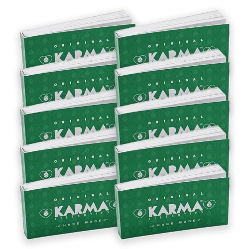 Karma Bee Friendly Wide Filter Tips - biologisch abbaubare & perforierte Filtertips mit Blumensamen / 35 Tips pro Heftchen (10 Heftchen) von Smokerhontas