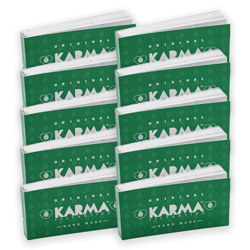 Karma Bee Friendly Wide Filter Tips - biologisch abbaubare & perforierte Filtertips mit Blumensamen / 35 Tips pro Heftchen (10 Packungen) von Smokerhontas