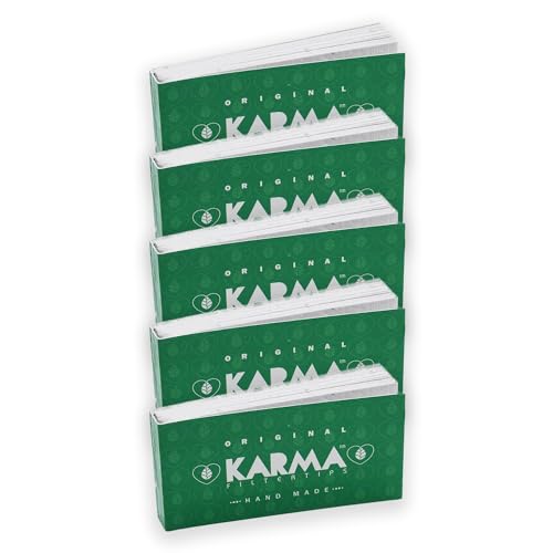 Karma Bee Friendly Wide Filter Tips - biologisch abbaubare & perforierte Filtertips mit Blumensamen / 35 Tips pro Heftchen (5 Heftchen) von Smokerhontas