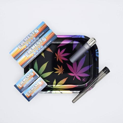 Neon Leaves Rolling Tray Set - Mischeschale Stoner Kit/Kiffer Box mit Clipper, Longpapers, Filter Tips und Joint Tube - perfektes Kiffergeschenk! Neon Leaves Rolling Tray Set - Mischeschale Stoner Kit/Kiffer Box mit Clipper, Longpapers, Filter Tips und Joint Tube - perfektes Kiffergeschenk! von Smokerhontas