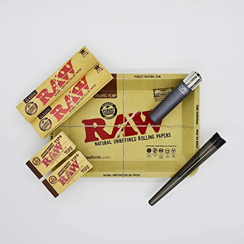 RAW Classic Rolling Tray Set - Mischeschale Stoner Kit/Kiffer Box mit Clipper, Longpapers, Filter Tips und Joint Tube - perfektes Kiffergeschenk! RAW Classic Rolling Tray Set - Mischeschale Stoner Kit/Kiffer Box mit Clipper, Longpapers, Filter Tips und Joint Tube - perfektes Kiffergeschenk! von Smokerhontas