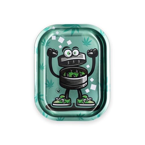 Smokerhontas 420 Character 3/4 Rolling Tray small - Drehtablett/Mischeschale/Bröselschale/Rolltablett/Drehunterlage - 18 x 14 x 1,5 cm von Smokerhontas