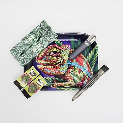 Smokerhontas Chameleon Rolling Tray Set - Mischeschale Stoner Kit/Kiffer Box mit Clipper, Longpapers, Filter Tips und Joint Tube - perfektes Kiffergeschenk! Smokerhontas Chameleon Rolling Tray Set - Mischeschale Stoner Kit/Kiffer Box mit Clipper, Longpapers, Filter Tips und Joint Tube - perfektes Kiffergeschenk! von Smokerhontas