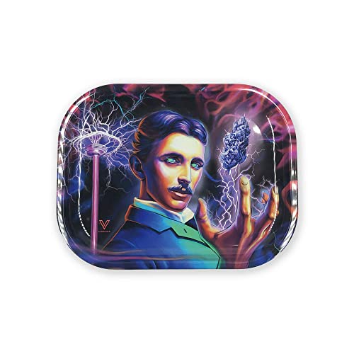Tesla High Voltage Rolling Tray small - Drehtablett/Mischeschale/Bröselschale/Rolltablett/Drehunterlage - 18 x 14 x 1,5 cm von Smokerhontas