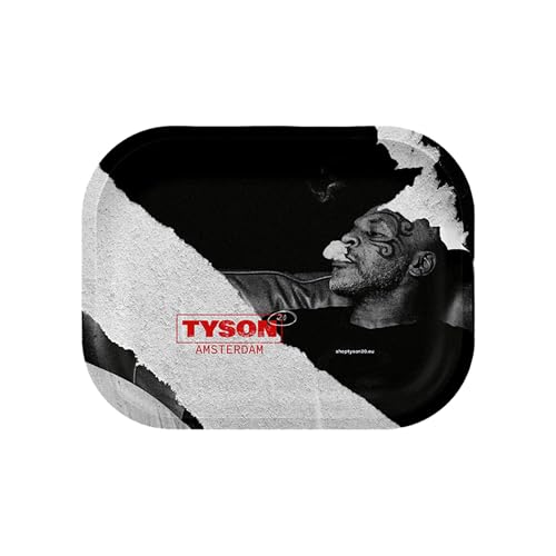 Tyson 2.0 Amsterdam Relax Mike Rolling Tray aus Aluminium - Drehtablett/Mischeschale/Bröselschale/Rolltablett/Drehunterlage - 18 x 14 cm von Smokerhontas