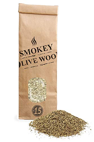 Smokey Olive Wood 300 ml Olivenholzspäne zum Grillen und Räuchern, Größe Nr. 1.5: für Räucherpistole (V1.5-01-0.3L) von Smokey Olive Wood