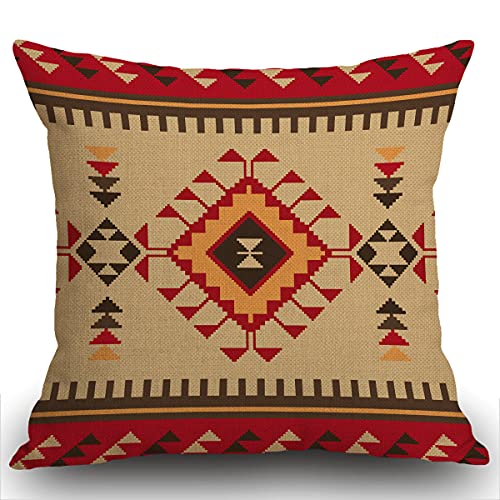 Smooffly Kissenbezug mit ethnischem Muster, Tribal-Druck, amerikanischer Azteken-Kissenbezug, lustige Zitate, Baumwollleinen, 45 x 45 cm Smooffly Kissenbezug mit ethnischem Muster, Tribal-Druck, amerikanischer Azteken-Kissenbezug, lustige Zitate, Baumwollleinen, 45 x 45 cm von Smooffly
