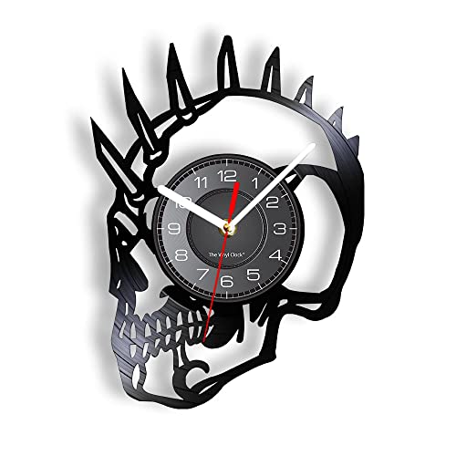 Smotly Vinyl-Wanduhr, Totenkopf-Muster-Form Digitale Wanduhr, Wanduhr Geschenk für Wand-Persönlichkeitsdekoration. von Smotly