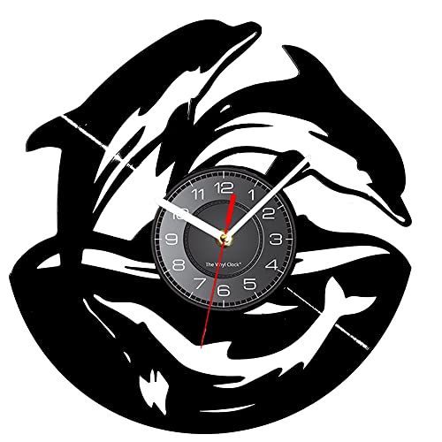Smotly Vinyl Wanduhr, Wal Wanduhr im Meer, geeignet als Geschenk für Kreatur Wanduhren, die die Natur mögen. Smotly Vinyl Wanduhr, Wal Wanduhr im Meer, geeignet als Geschenk für Kreatur Wanduhren, die die Natur mögen. von Smotly