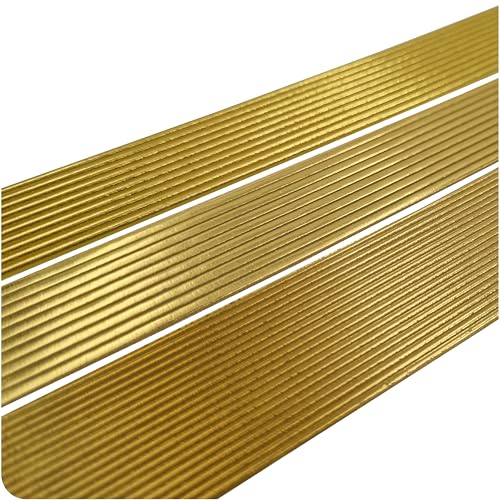 Smowo® 50 Stück Wachsstreifen Gold Set 200mm - Verzierwachs für Kerzen in verschiedenen Formen - Wachs für Taufe Kommunion Hochzeit von Smowo