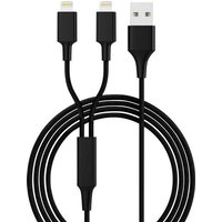 Smrter USB-Ladekabel USB 2.0 USB-A Stecker, Apple Lightning Stecker 1.20m Schwarz SMRTER_HYDRA_DUO_L von Smrter