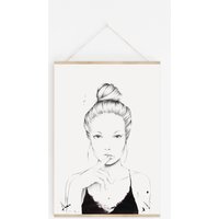 Illustration // Poster Bleistift Fashion Black Zeichnung Din A3 von SmukLeve