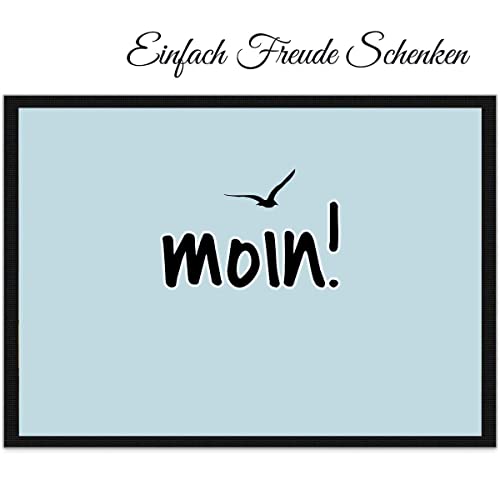 Personalisierte Foto-Fußmatte mit Spruch Bedruckt | Moin! | Geschenkidee zum Einzug, Für Freunde, Dankeschön | 60X40cm von Smyla