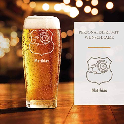 Premium Bierglas für Hobby Rennfahrer mit Gravur | Geschenk-Idee | personalisiertes Bier-glas mit Name | Geschenk für Männer 0,5 Liter von Smyla