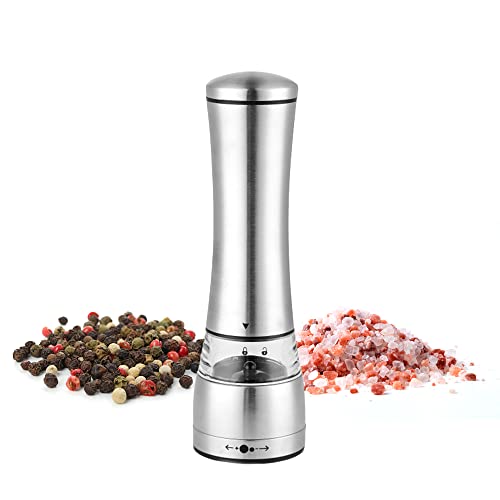 Snadi - Aluminium Salz- und Pfeffermühle | Langlebiges Keramik-Mechanismus | Einfach zu Füllen und zu Benutzen | Geeignet für Gewürze | Mahlgrad-Einstellrad | Elegant und Stilvoll von Snadi