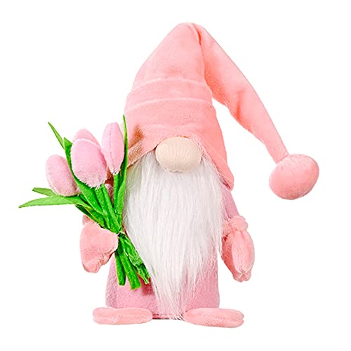 WichtelFrühling Deko Sonnenblume Tulpen Blumensträuße Küchenchef Kaffee Bienen Frühlingswichtel Figuren Deko für Kinder Freundin Mama Muttertag Bauernhaus Decorations Home Küche (Black-A, One Size) von Snakell