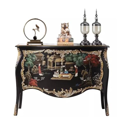 Buffetschrank Chinesischer klassischer Veranda-Schrank Massivholz Eingang Wohnzimmer Sofa Esszimmer Sideboard lackiert dekorative Aufbewahrung Buffet Sideboard von SnamicE