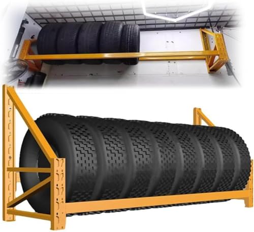 Großer Reifenständer zur Wandmontage für die Garage, Reifenregal für Autofelgen, Aufbewahrungshalter für mehrere Reifen, Hochleistungs-Reifenhalter für die Werksta,150x55x80cm 59.1x21.7x31.5in von SnamicE