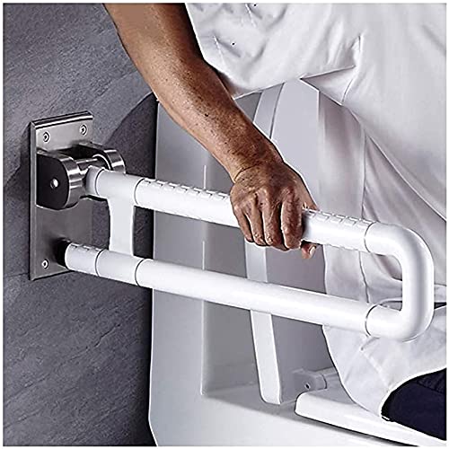 Haltegriffe Duschhaltegriffe Badezimmer Haltegriff 61 cm WC Handläufe U-förmige Edelstahl Dusche Handicap Sicherheit Haltegriff mit verdeckten Schrauben D Weiß von SnamicE