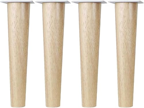 Robuste Tischbeine für Möbel, 4er-Set, Sofafüße aus Massivholz, Schrankfüße, Thekenfüße, Couchtischfüße, Stützfüße aus Holz, Schreibtischfüße, Tischbeinersatz / 5,7 Zoll / 14,5 cm (5,7 Zoll / 14,5 cm von SnamicE