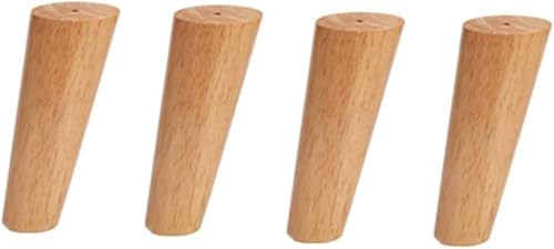 Robuste Tischbeine für Möbel, Möbelbeine aus Massivholz, DIY-Halterungsfüße, konische Oberflächen, Sofa-Stützbeine, austauschbare Schuhschränke, Couchtische, Barhockerbeine (4 Stück) (Schrägkegel 18 von SnamicE