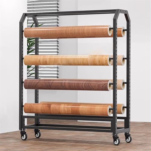 SnamicE Bewegliches Rollenmuster-Präsentationsregal, verstellbare kommerzielle Metall-Lagerregale für Vinylrollen/Auto-Farbwechselfolie/Wrapper/Fensterfolie/Holzmaserungs-,160cm-8 rods SnamicE Bewegliches Rollenmuster-Präsentationsregal, verstellbare kommerzielle Metall-Lagerregale für Vinylrollen/Auto-Farbwechselfolie/Wrapper/Fensterfolie/Holzmaserungs-,160cm-8 rods von SnamicE