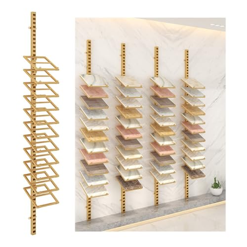 SnamicE Bodenfliesen-Präsentationsständer, Wandmontierter Bodenfliesen-Musterständer Zur Präsentation Von Baustoffproben In Großmengen, Mehrschichtiger Fliesen-Präsentatio,Gold SnamicE Bodenfliesen-Präsentationsständer, Wandmontierter Bodenfliesen-Musterständer Zur Präsentation Von Baustoffproben In Großmengen, Mehrschichtiger Fliesen-Präsentatio,Gold von SnamicE