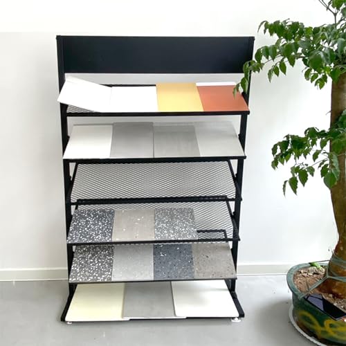 SnamicE Bodenprobenhalter, mehrschichtiger Metallfliesenständer, Plattendisplay, Fliesenproben-Lagerregal, stehendes Bodenfliesen-Probenregal, 150 x 65 x 35 cm,150x65x35cm SnamicE Bodenprobenhalter, mehrschichtiger Metallfliesenständer, Plattendisplay, Fliesenproben-Lagerregal, stehendes Bodenfliesen-Probenregal, 150 x 65 x 35 cm,150x65x35cm von SnamicE