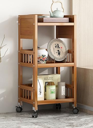 SnamicE Couchtisch, Teeregal, kleines Lagerregal, Sofa-Beistelltisch, mobiler Beistelltisch, Rollwagen mit Rädern, 3 Etagen - L35cm,3 Floors-L35cm SnamicE Couchtisch, Teeregal, kleines Lagerregal, Sofa-Beistelltisch, mobiler Beistelltisch, Rollwagen mit Rädern, 3 Etagen - L35cm,3 Floors-L35cm von SnamicE